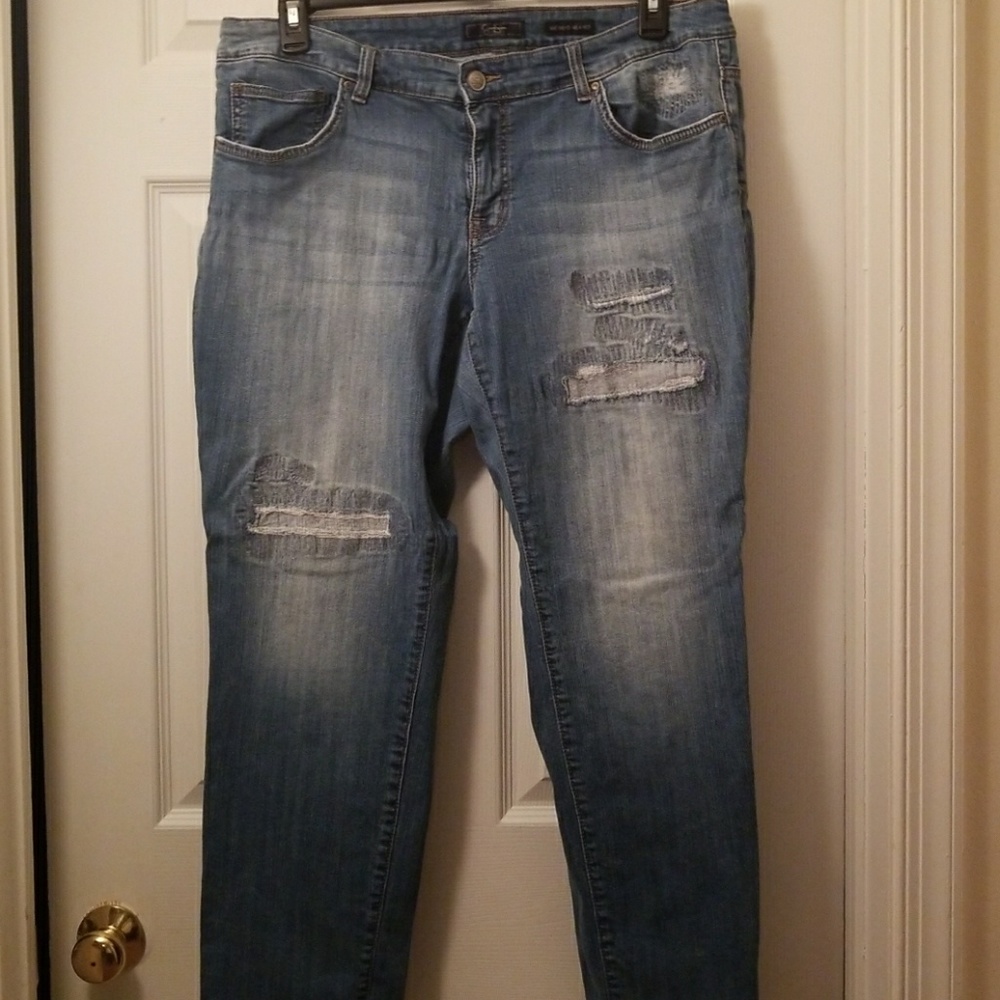 Distressed jeans